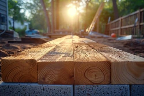 Pose facile d'une terrasse en bois sur parpaings en 6 étapes