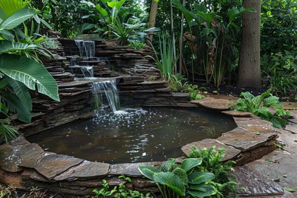 Creation D Un Bassin Avec Cascade