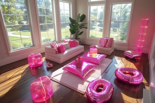 10 idées tendance pour incorporer la couleur rose fluo dans votre décoration intérieure