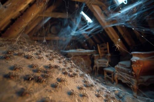 Plein de petites araignées au plafond : un phénomène inquiétant