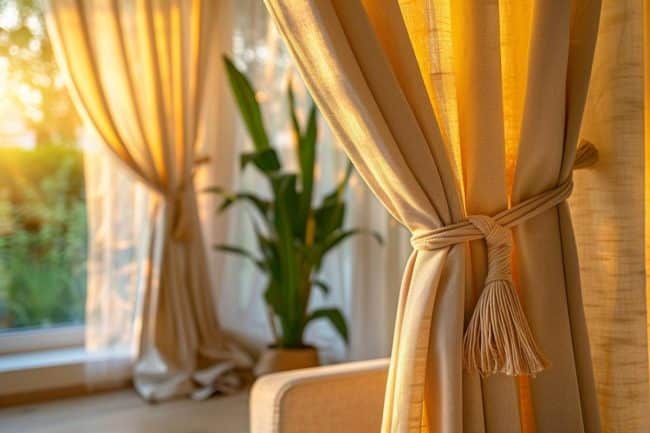 Comment attacher ses rideaux trop longs sans les couper