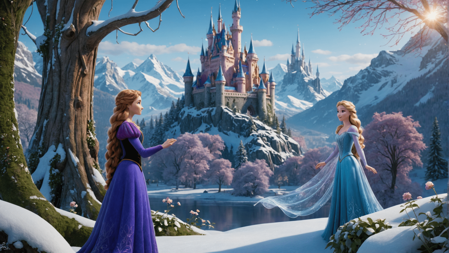 la reine des neige raiponce