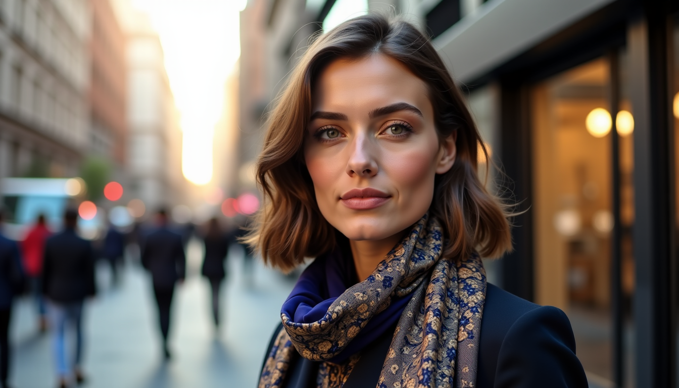 Illustration : sélectionner l'écharpe idéale ne se limite pas à — sublimez votre style avec ces 5 modèles incontournables d'echarpe