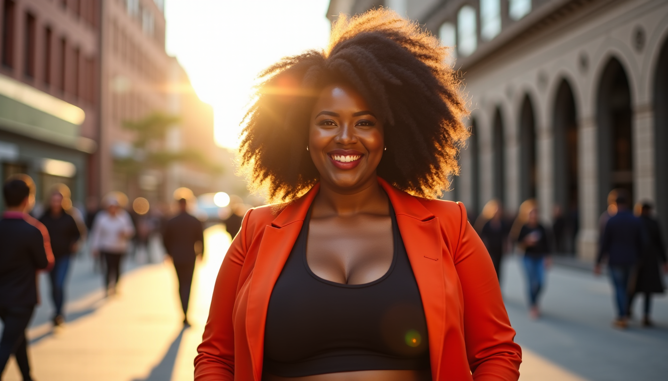 Illustration : tent d'injecter de la personnalité et de la — associer les tendances de la mode et la beauté grande taille ?