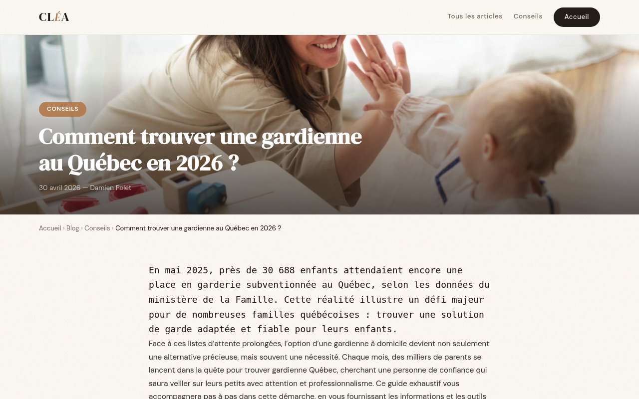 Apercu du site CLÉA
