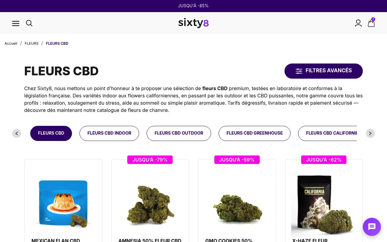 Apercu du site Sixty8