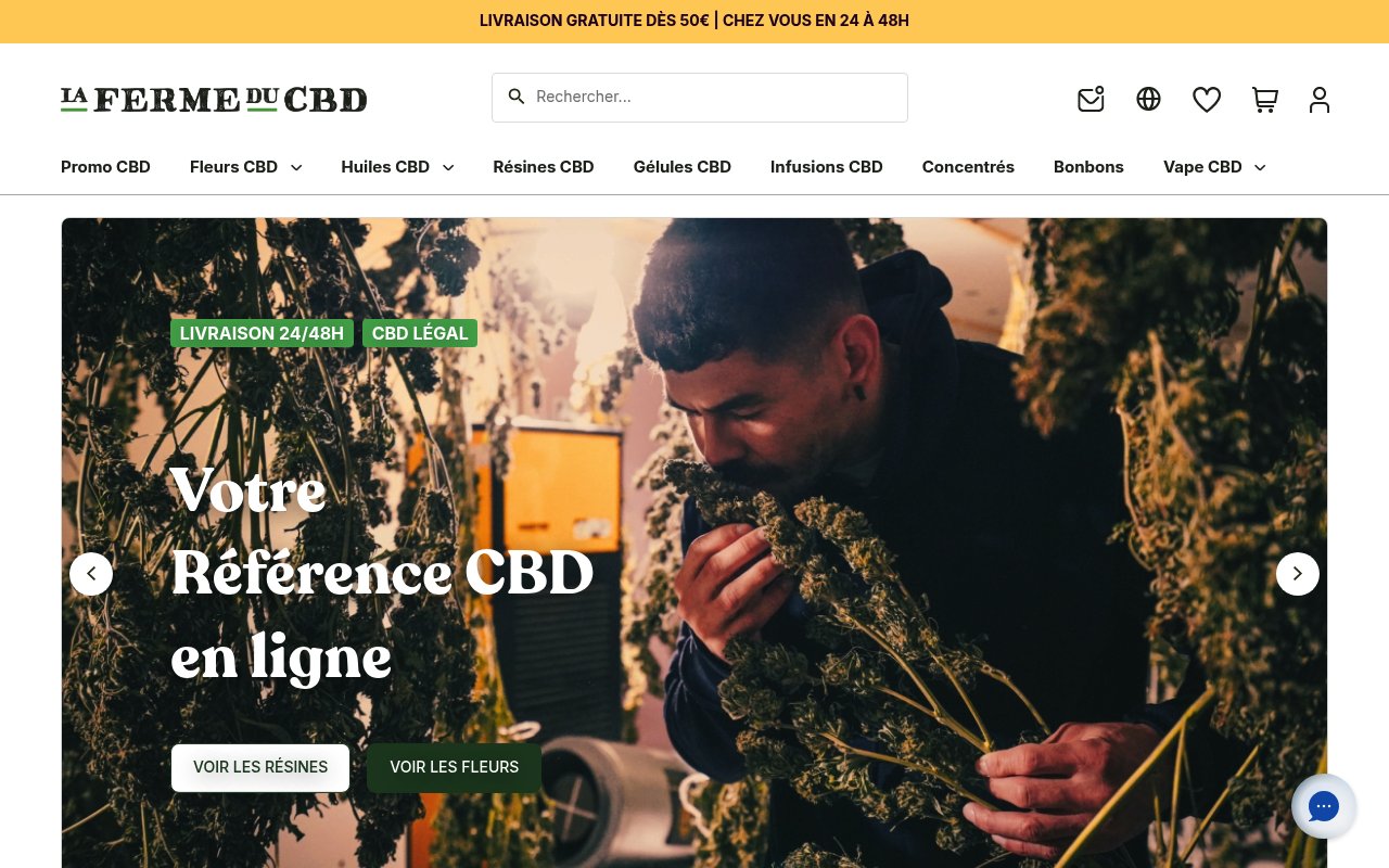 Apercu du site La Ferme du CBD