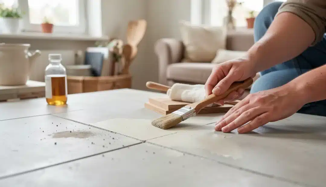 Enlever des taches de lasure sur du ciment ou des dalles
