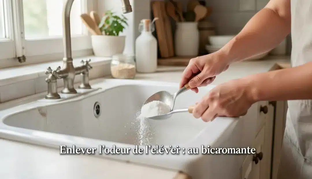 Enlever l'odeur de l'évier au bicarbonate