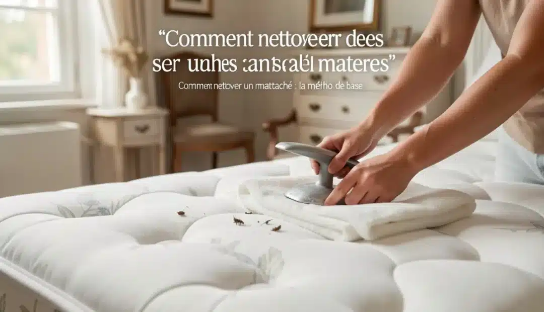 Comment nettoyer un matelas taché : la méthode de base