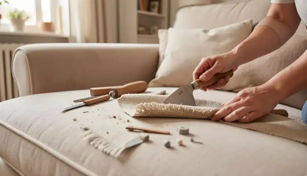 Enlever l'odeur d'un canapé en tissu