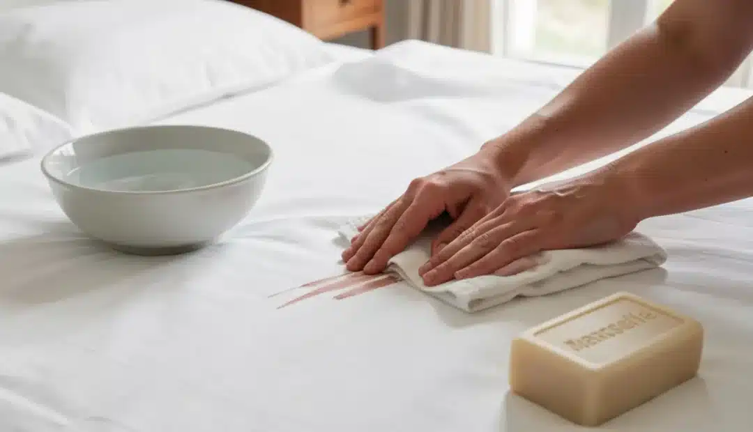 Comment enlever une tache de sang fraîche sur un drap