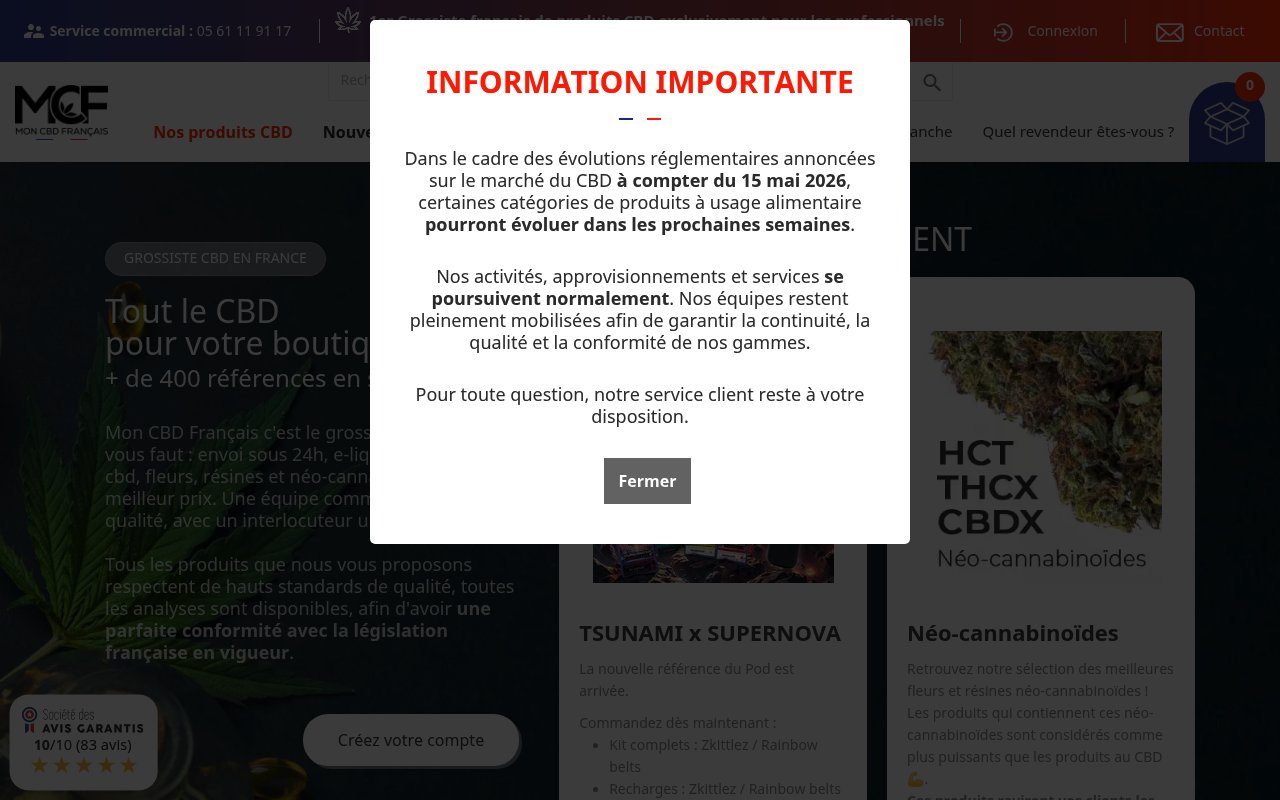 Apercu du site Mon-Cbd-Francais.com
